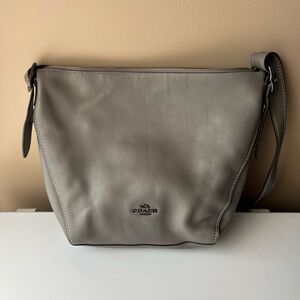 Large grey Coach cross body